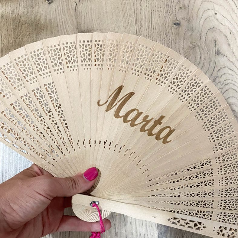 Abanicos personalizados para comunión