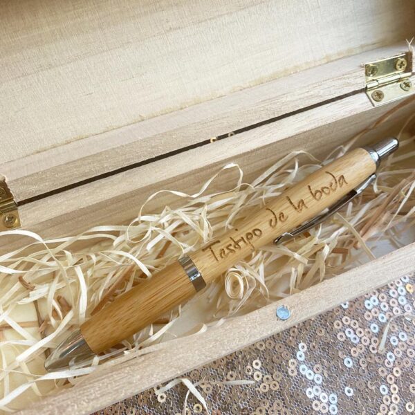 Caja bolígrafo madera