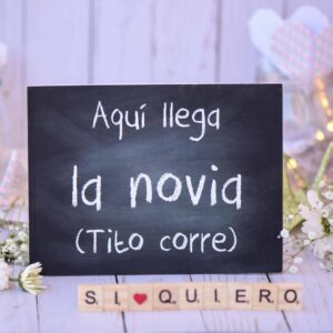 Cartel novia/arras
