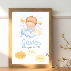 Lámina de Nacimiento Bebé niño