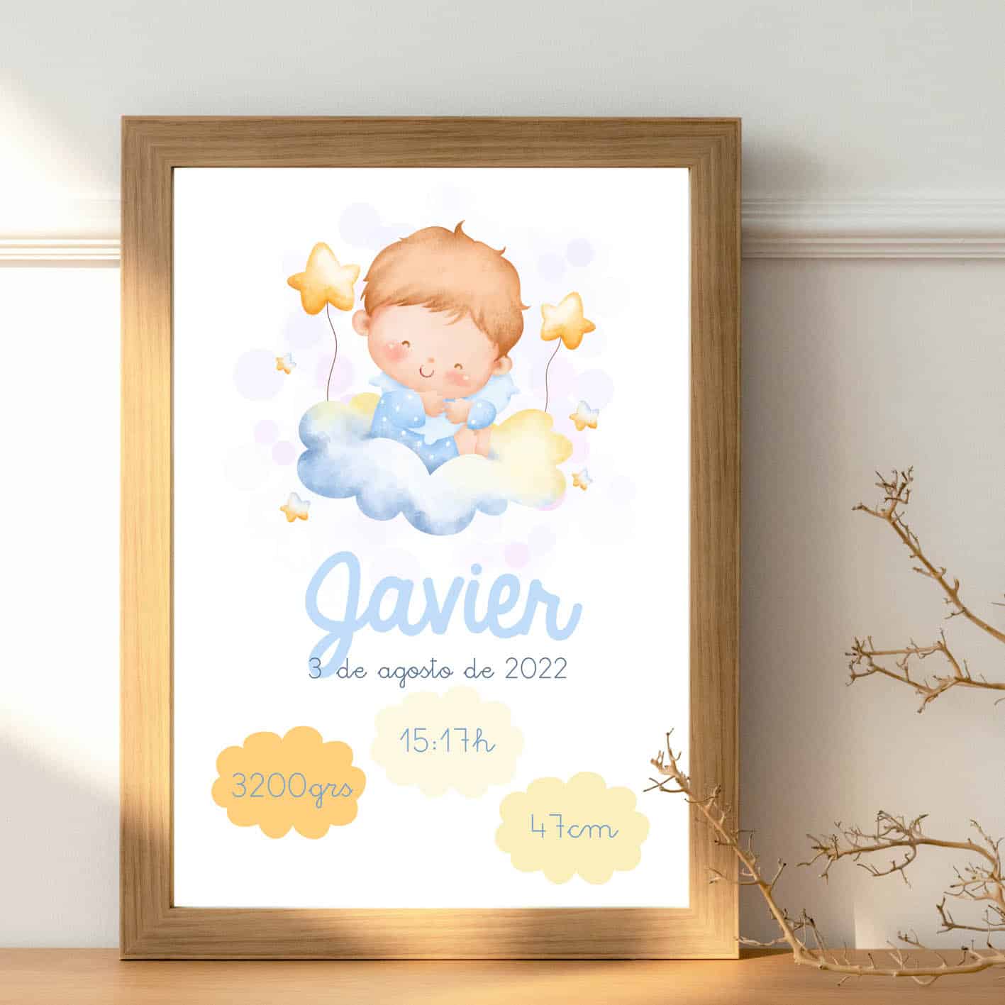 Lámina de Nacimiento Bebé niño