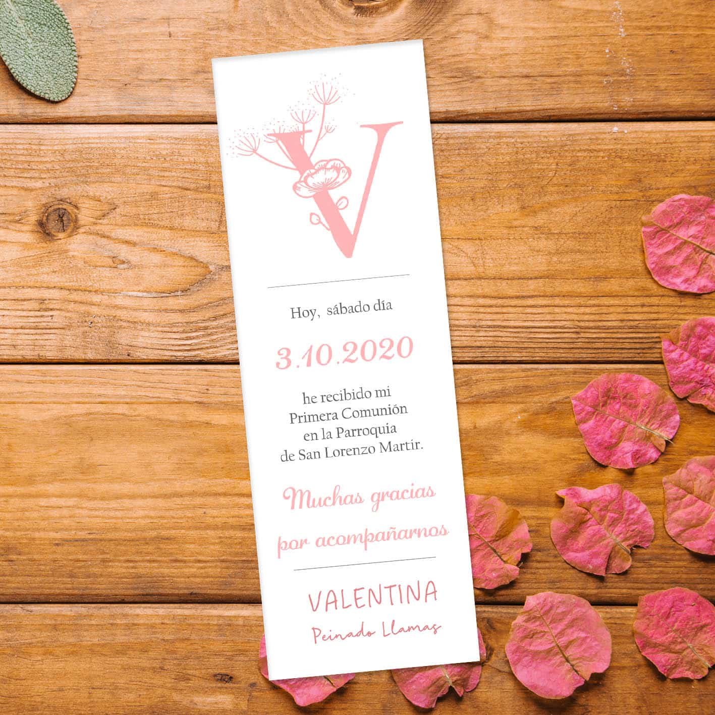 Recordatorio «Valentina»