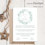 Invitación de boda barata personalizada tonos verdes